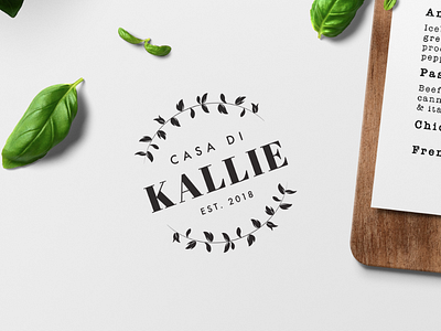 Casa di Kallie design illustrator logo restaurant branding