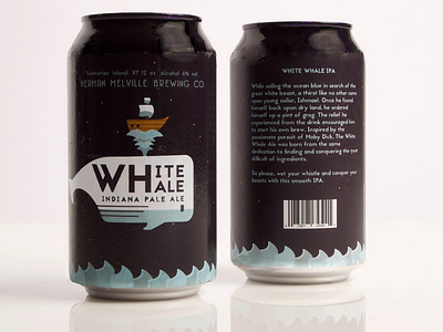 White Whale Ale beer branding design illustrator