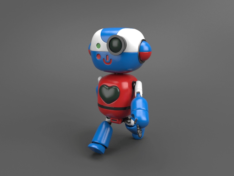 Walk Cycle 3d animation cinema 4d robot toy walkcycle
