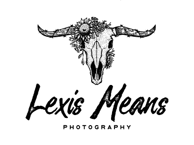 Lexis Means photography design animal barbwire detailed drawing flower hand drawn horn illustration logo photography rustic skull vintage