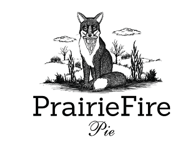 PrairieFire Pie animal detailed drawing fox hand drawn outdoor pizza rustic vintage