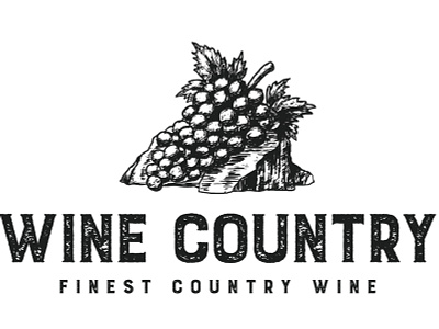 Wine country detailed drawing grape grapevine hand drawn illustration logo rustic vineyard vineyards vintage wine