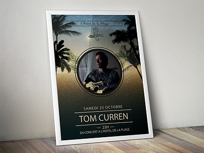 Concert de Tom Curren affiche crea illustrator photoshop poster print tom curren