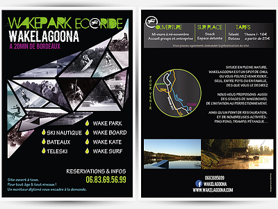 AFFICHE WAKEPARK affiche bordeaux crea flyers illustrator photoshop print wakeboard