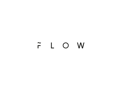 Flow branding clean flow logo simple space tilde typography