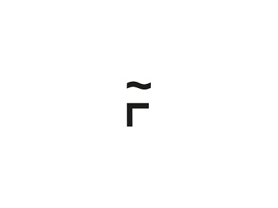 Flow Monogram branding clean flow logo simple space tilde typography