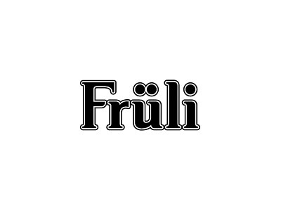 Fruli beer lettering strawberry beer typography
