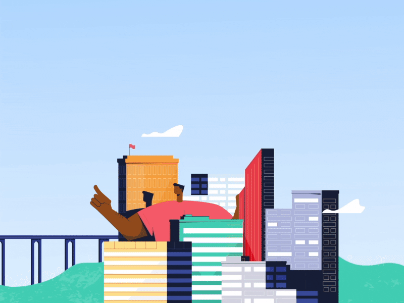 Cityscape 2d animation animation bird animation bird fly bird gif bird nest birds building buildings character animation city fly animation gif gif animation metropolis seagull skyscraper