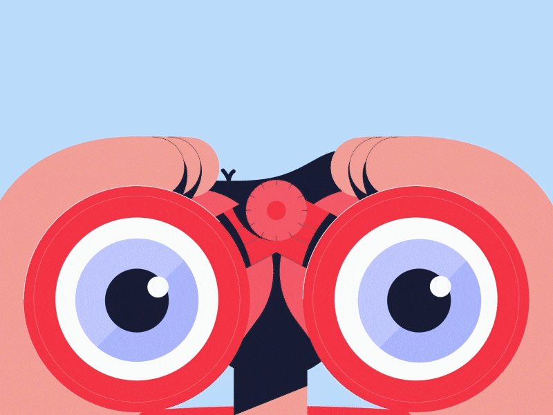 Binoculars 2d animation appartment binoculars city construction cube eyes family future future house home house house animation interior living room modular transformation transition turnaround vector animation