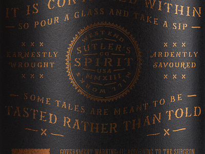 Sutler's Gin Bottle