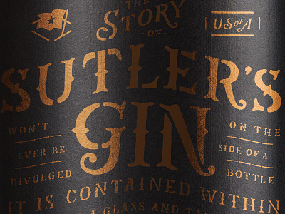 Sutler's Gin Bottle