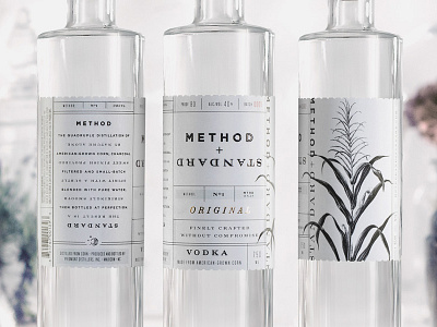 Method + Standard Packaging alcohol bottle natural packaging premium spirit vodka