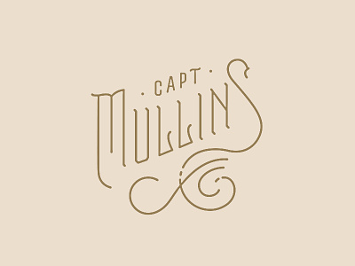 Capt Mullins Alt logo appalachian dining identity logo restaurant