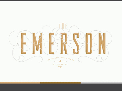 Emerson Main Logo apartments boutique emerson flourish logo ornament upscale