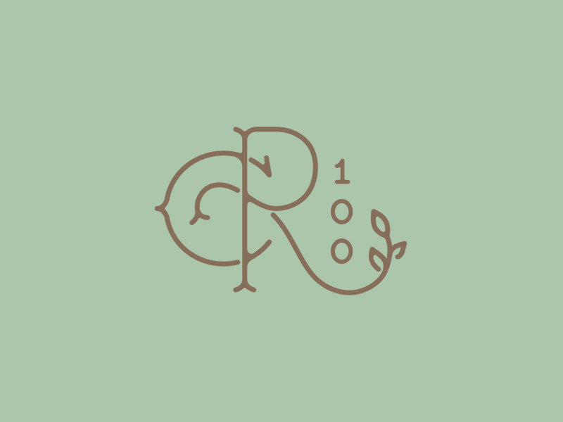 Rh cent monogram
