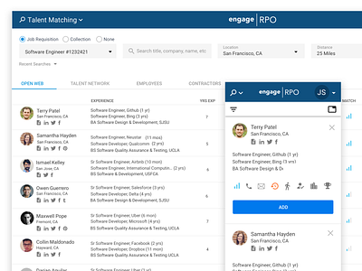 Talent Search materialdesign productdesign talentsearch ui ux