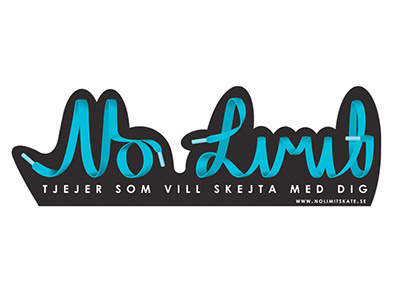 No Limit Logo 3d branding girls illustrator logo shoelace sk8 skateboarding sweden vector