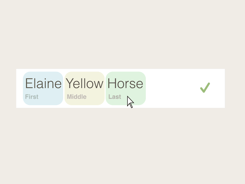 Full Name Form Field Interaction interaction ux name form usability prototype gif flexible inclusive