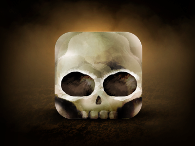 Happy Halloween Skull Icon design ui app scary skull icon square halloween