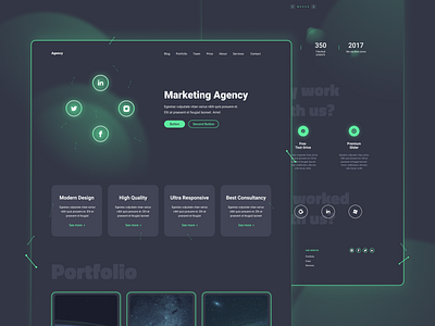 Marketing Agency website design for HubSpot theme