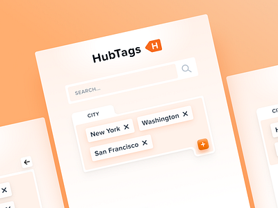 HubTags clean design extension hubspot logo product typography ui ux web webdesign