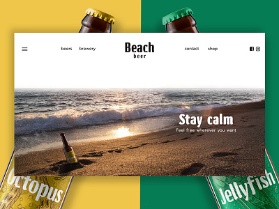 Beach Beer beer branding labels logo mobile product design ui website