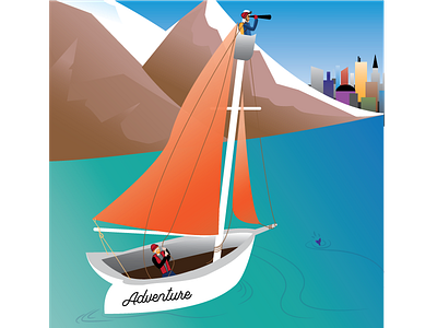 Comfort Zone Be Gone adventure boat branding campaign colorful illustration lake tahoe northern california outdoors positive sailing winter