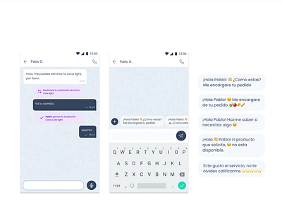 Chat - Delivery comunication design mobile ui