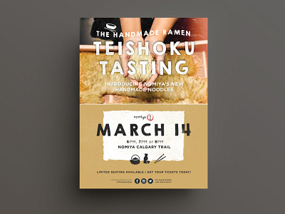 Teishoku Tasting food ink japanese food poster poster design print media promotional ramen