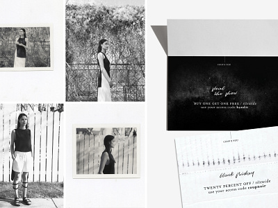 You're Invited... black and white cards editorial fashion invitations invite minimalist photograph polaroid print print design print media retail store texture