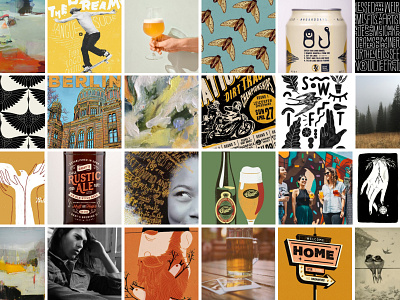 Pale Ale Moodboard alcohol americana beer beer can beer label berlin colour scheme illustration inspiration label moodboard packaging pale ale texture