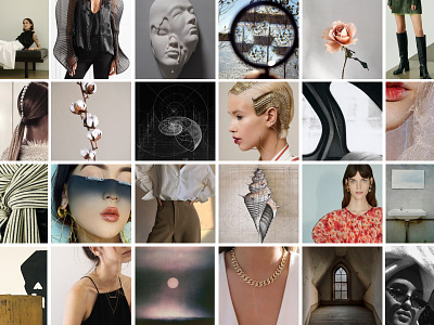 Sid's Moodboard avant garde collage ecommerce editorial fashion brand fashion design imagery instagram minimalist moodboard photography style guide theme