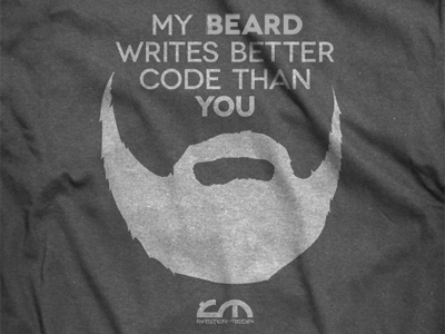 Beardy beard code design raster media shirt