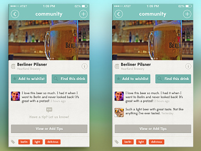 Shindig Community Page for iOS7 app apple community ios7 light minimal mobile simple ui
