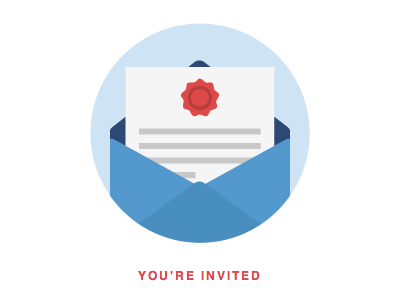 Liberio's Private Beta beta flat icon illustration invitation invite liberio simple