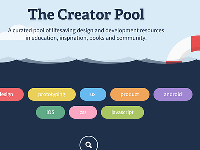 The Creator Pool creatorpool design flat illustration resources site web