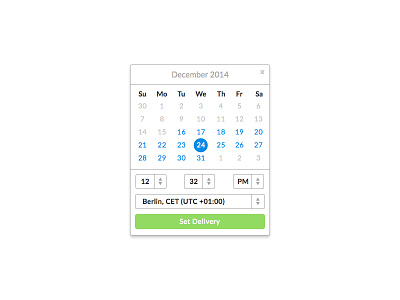 Schedule Gift Delivery app calendar liberio simple ui web