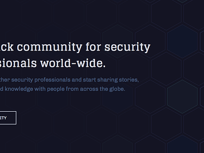 Security HQ artificial intelligence honeycomb landing page security website