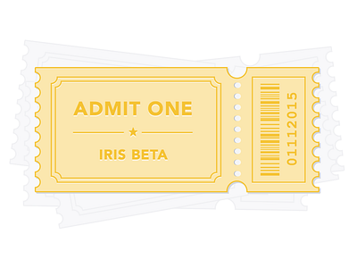 Ticket to Beta beta illustration ios iris