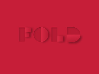 Fold Logo branding cards flat fold illustrative ios logo paper red