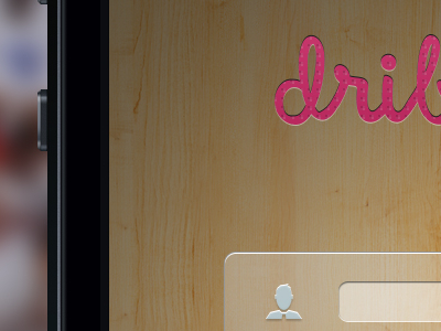 Concept "Dribbble" App Login app dribbble icons interface ios iphone login mobile navigation ui ux wood