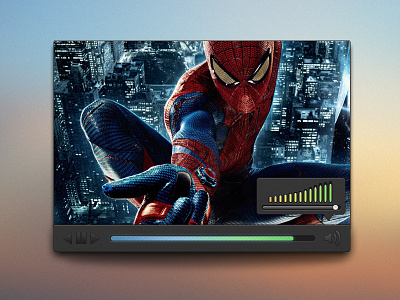 Video Player bar controls pause player progress progress bar spiderman toggle ui video volume