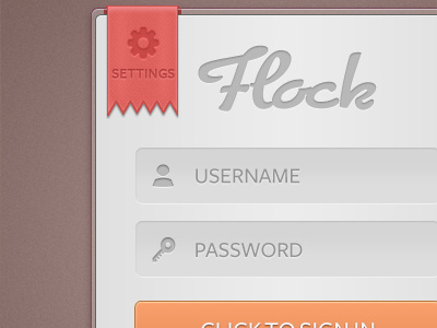 Flock Login app buttons flock interface login ribbon ui