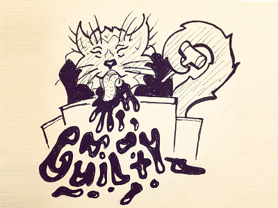 LoGoLoG 1/24/13: "Sentenced to cat vomit." branding cat court drawing guilty identity logo