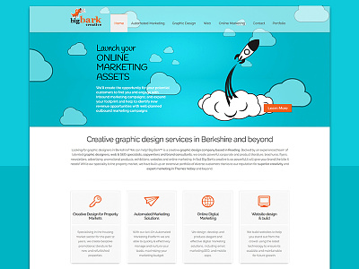 Web design for Big Bark Creative app design branding colour theory relaunch ui design ux design web design