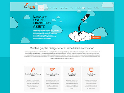 Web design for Big Bark Creative app design branding colour theory relaunch ui design ux design web design