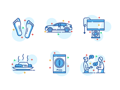 Vector Line Icons Exploration app car chat design foot icon iconography icons ui vector web