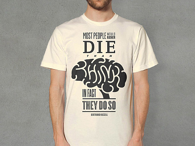 Think bertrand russell die poster think tshirt