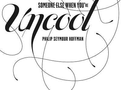 Uncool philip seymour hoffman poster t shirt typography uncool