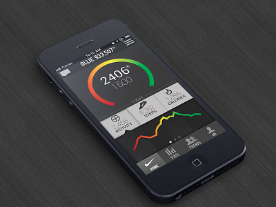 Nike+ Fuelband App Concept app fuelband iphone nike redesign u.i